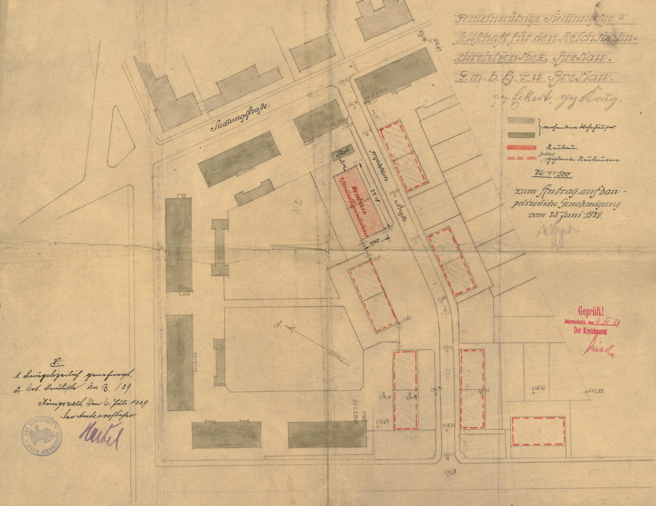 146. Dokument – Plan budowy kolejowego osiedla mieszkaniowego, 1929 r.